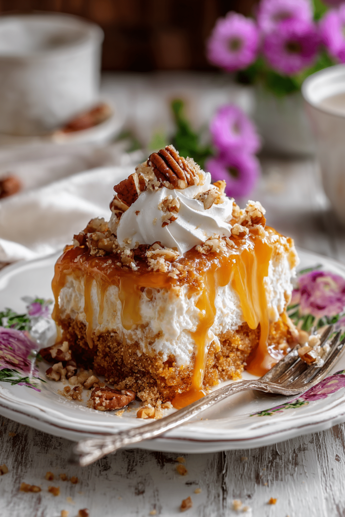 Sweet Potato Caramel Poke Cake