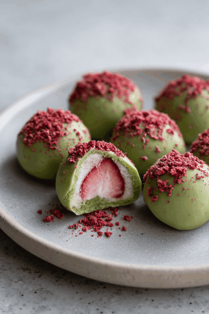 Strawberry Matcha Clusters