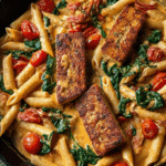 Creamy Tuscan Tofu Pasta