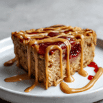 Peanut Butter Jelly Baked Oats