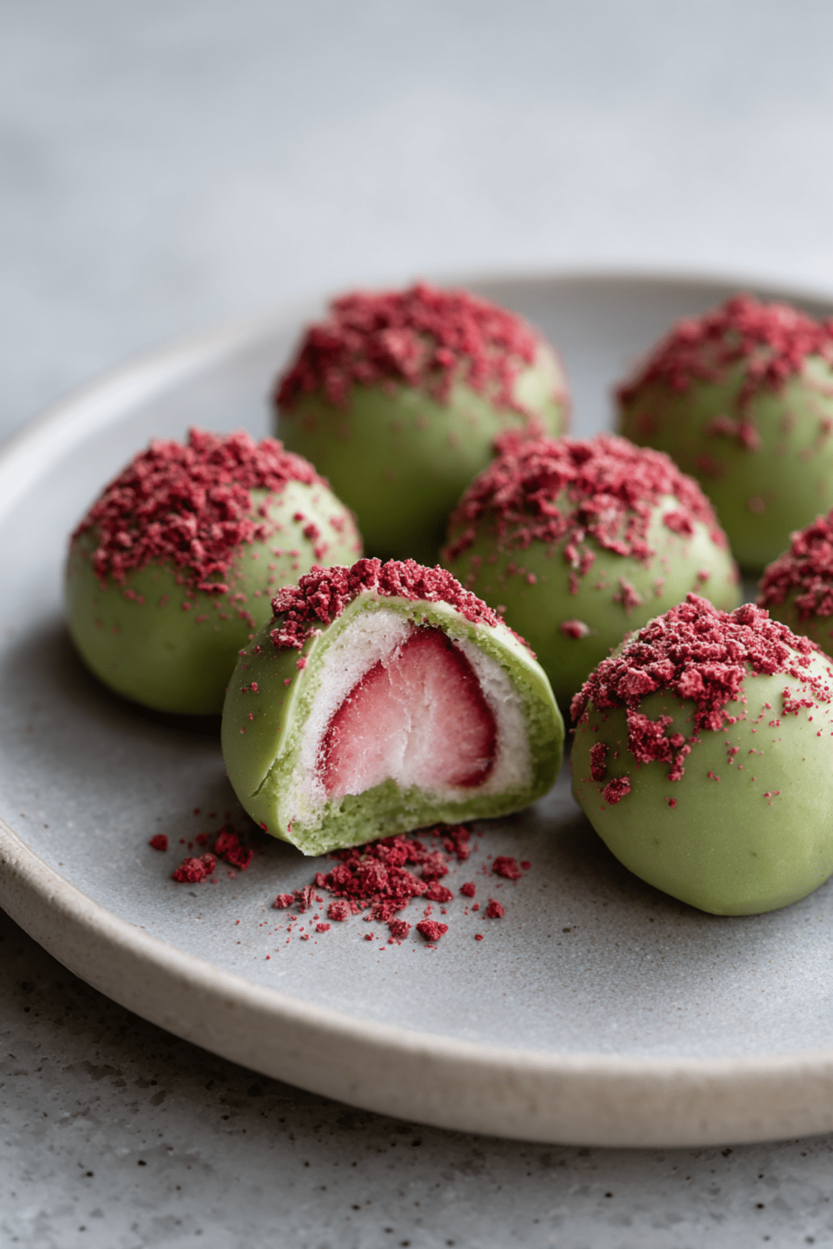 Strawberry Matcha Clusters