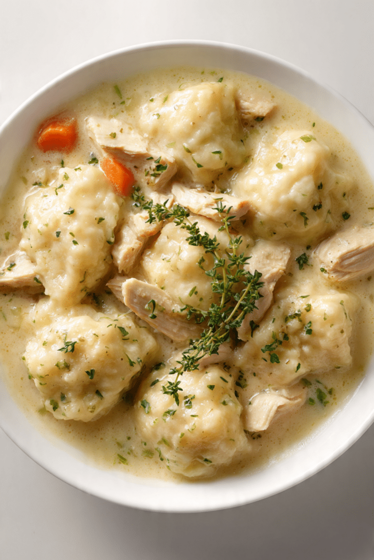 Chicken and Dumplings with Biscuits