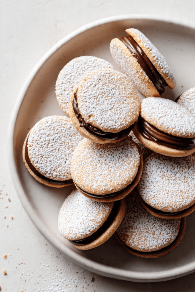 Hazelnut Shortbread Sandwich Cookies