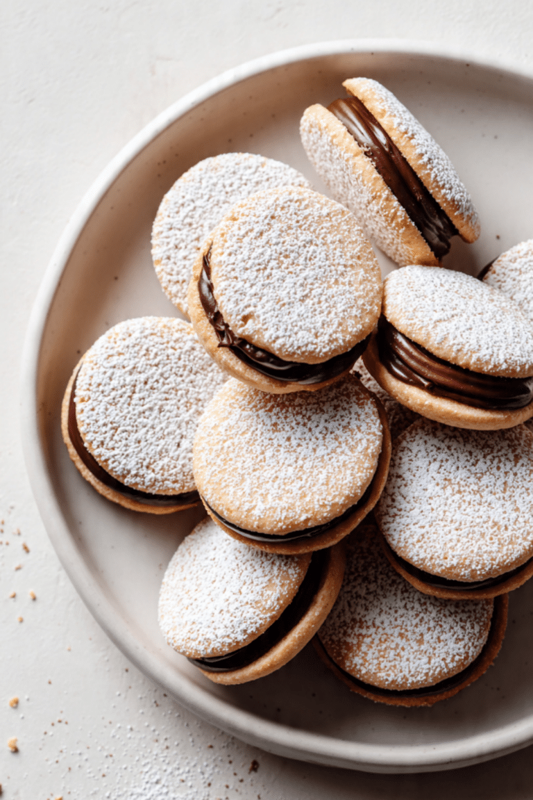 Hazelnut Shortbread Sandwich Cookies