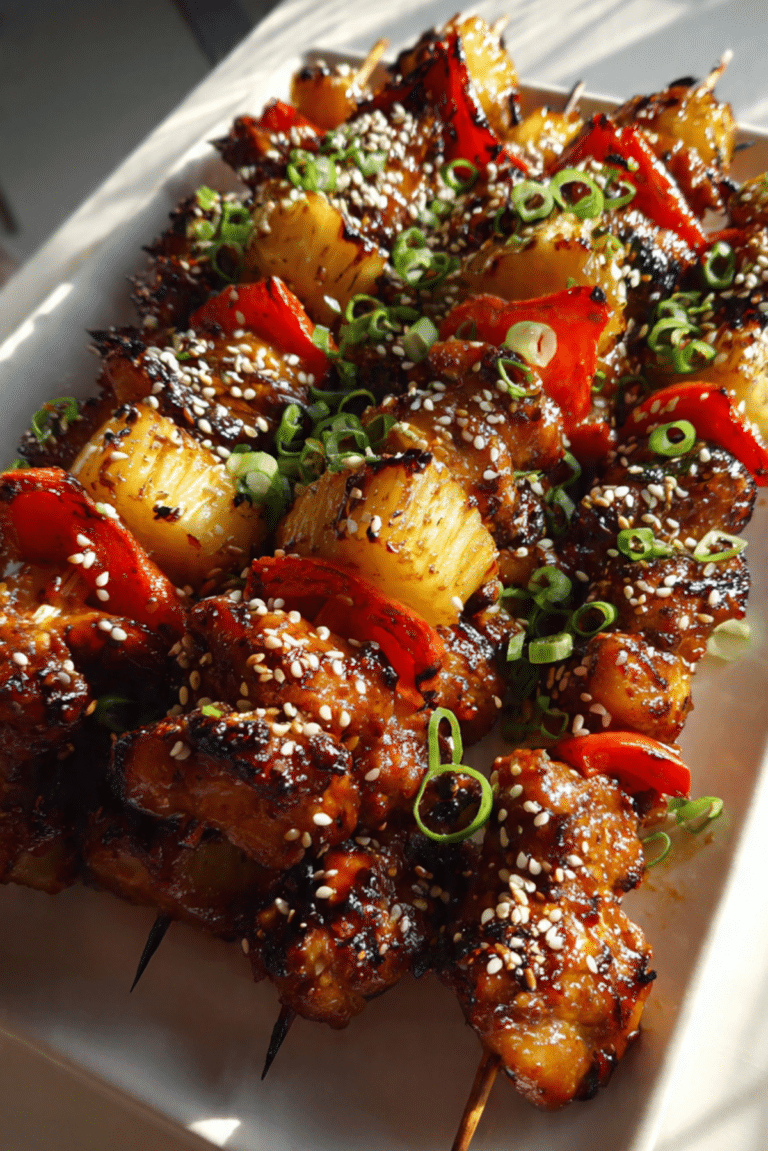 Honey Gochujang Chicken Kebabs
