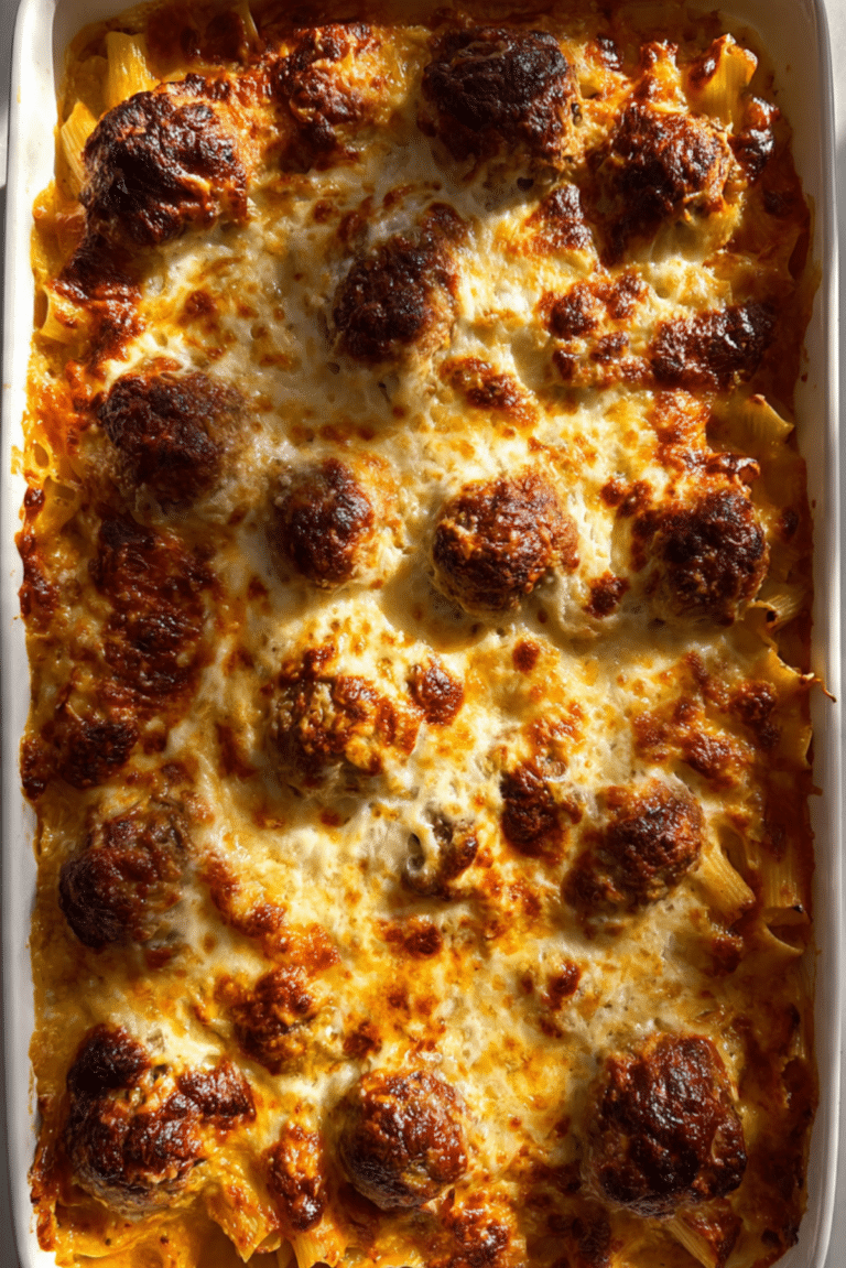Cheesy Meatball Pasta