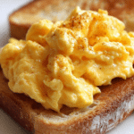 Soft Scrambled Eggs with Buttered Toast