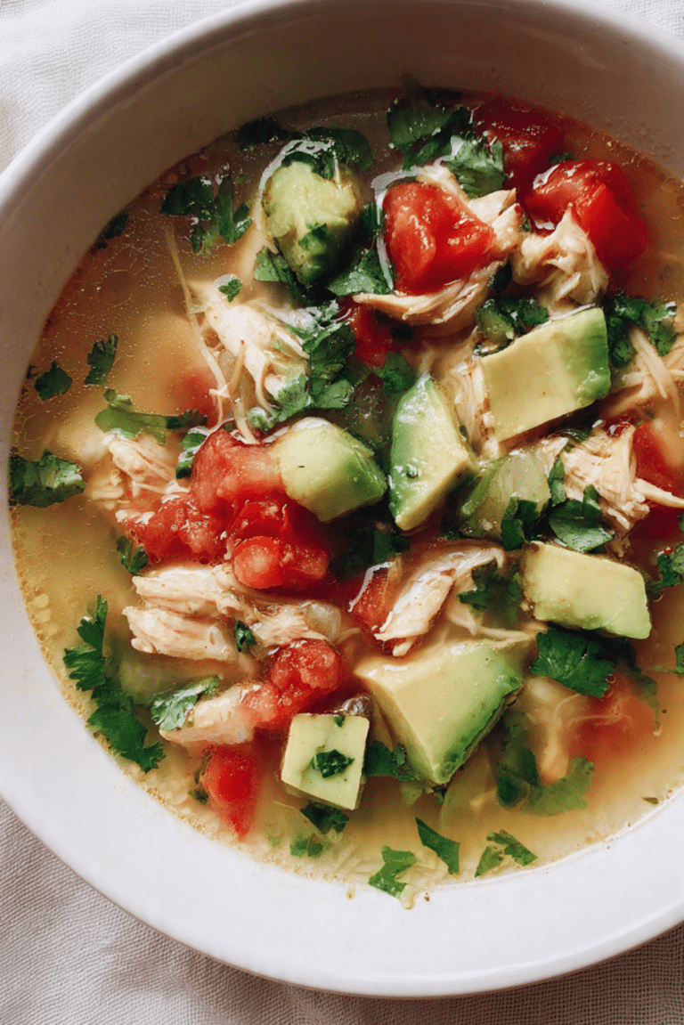 Crockpot Chicken Avocado Lime Soup