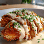 Crispy Parmesan Chicken with Creamy Garlic Parm Sauce