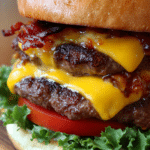 Hot Honey Chilli Cheese Beef Burgers