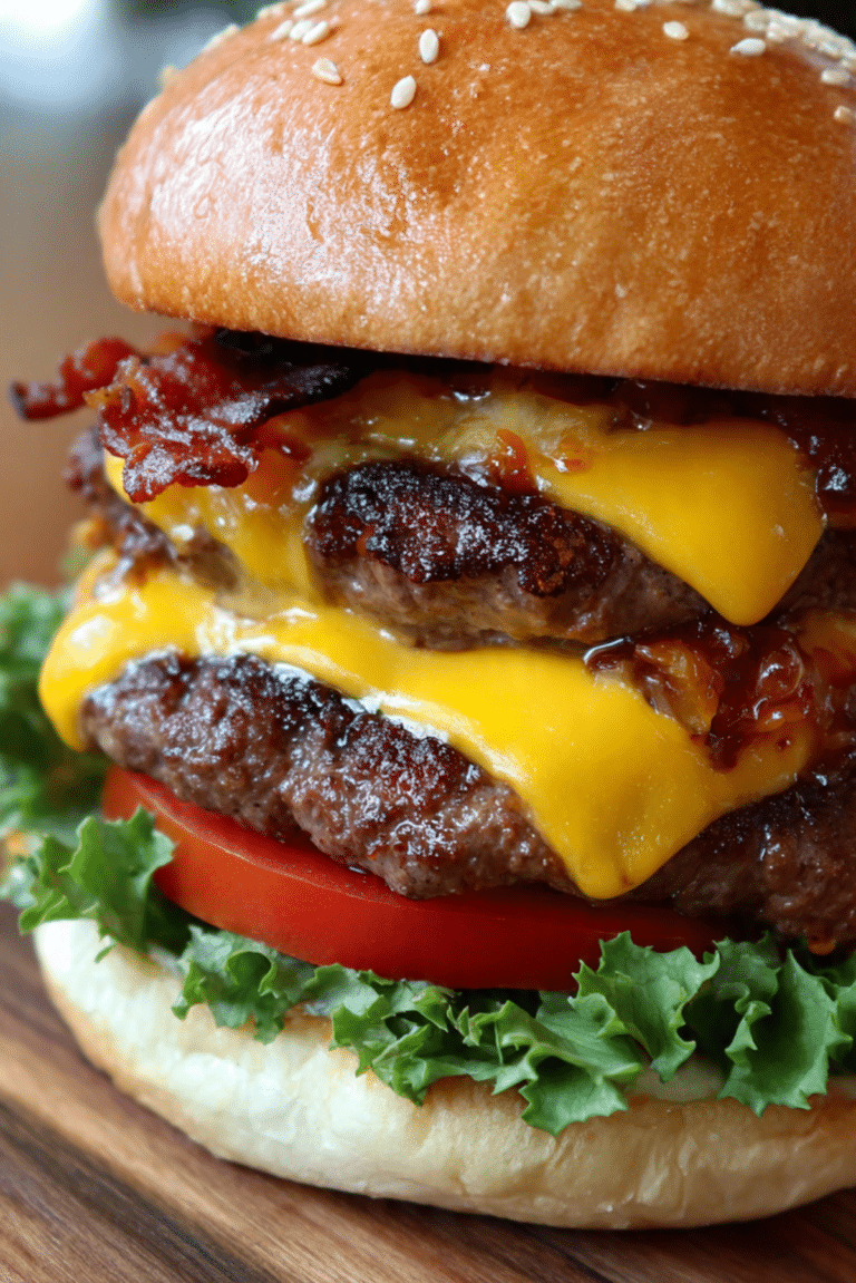Hot Honey Chilli Cheese Beef Burgers