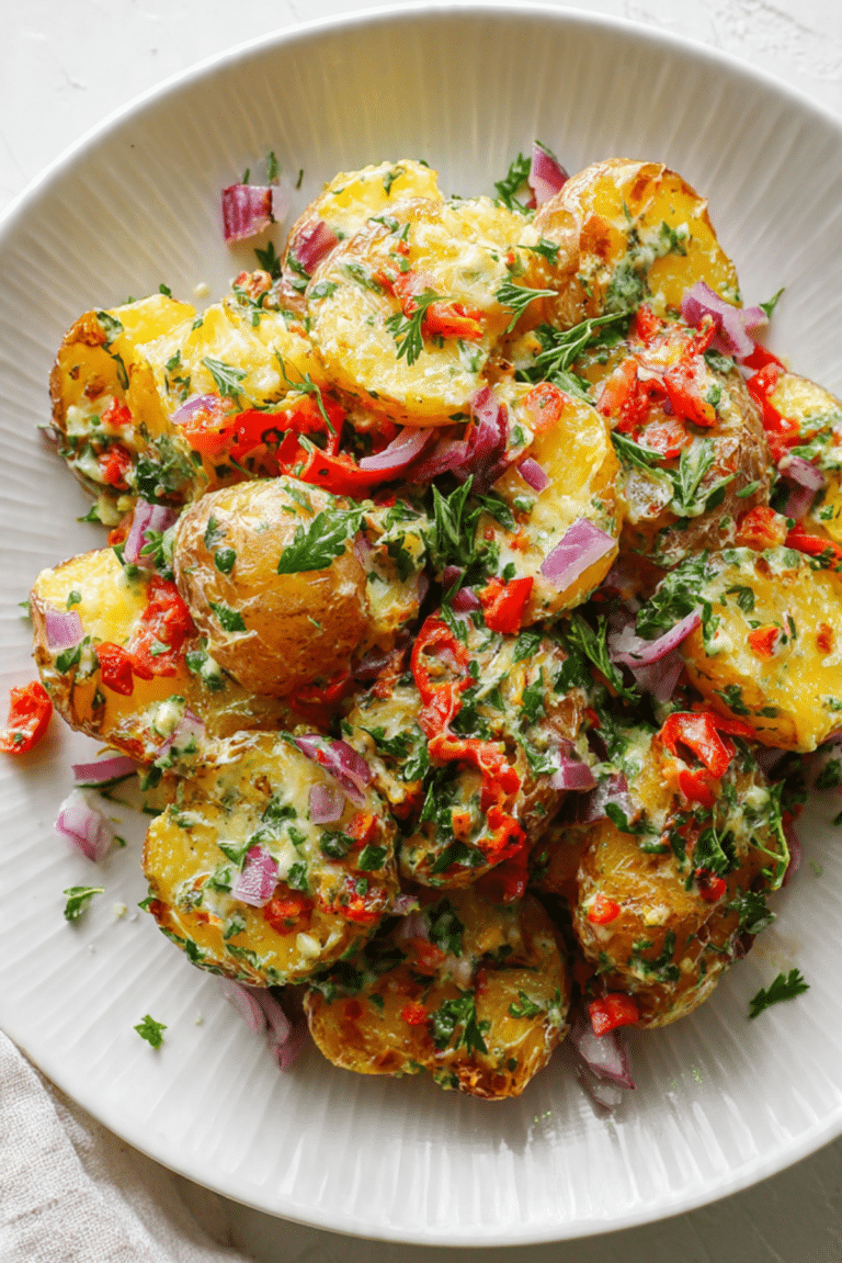 Crispy Smashed Potato Salad