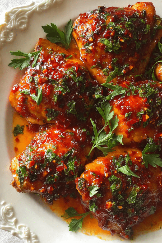 Honey Harissa Chicken Thighs