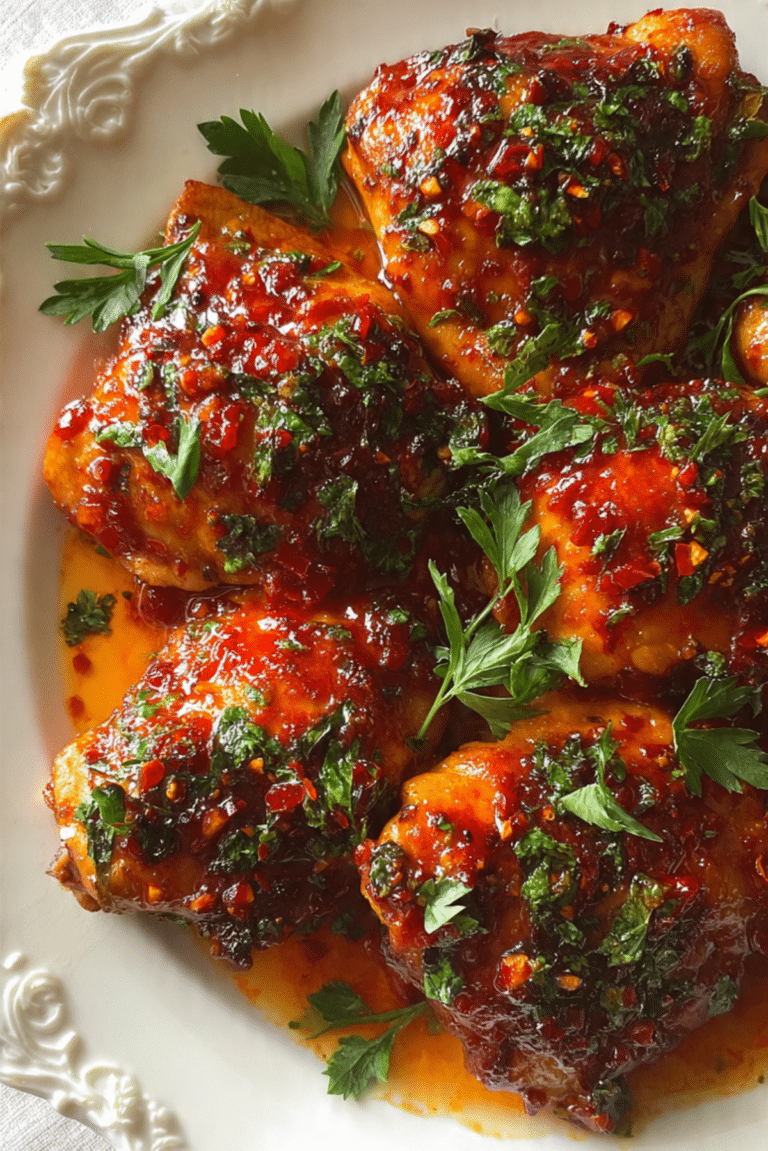 Honey Harissa Chicken Thighs