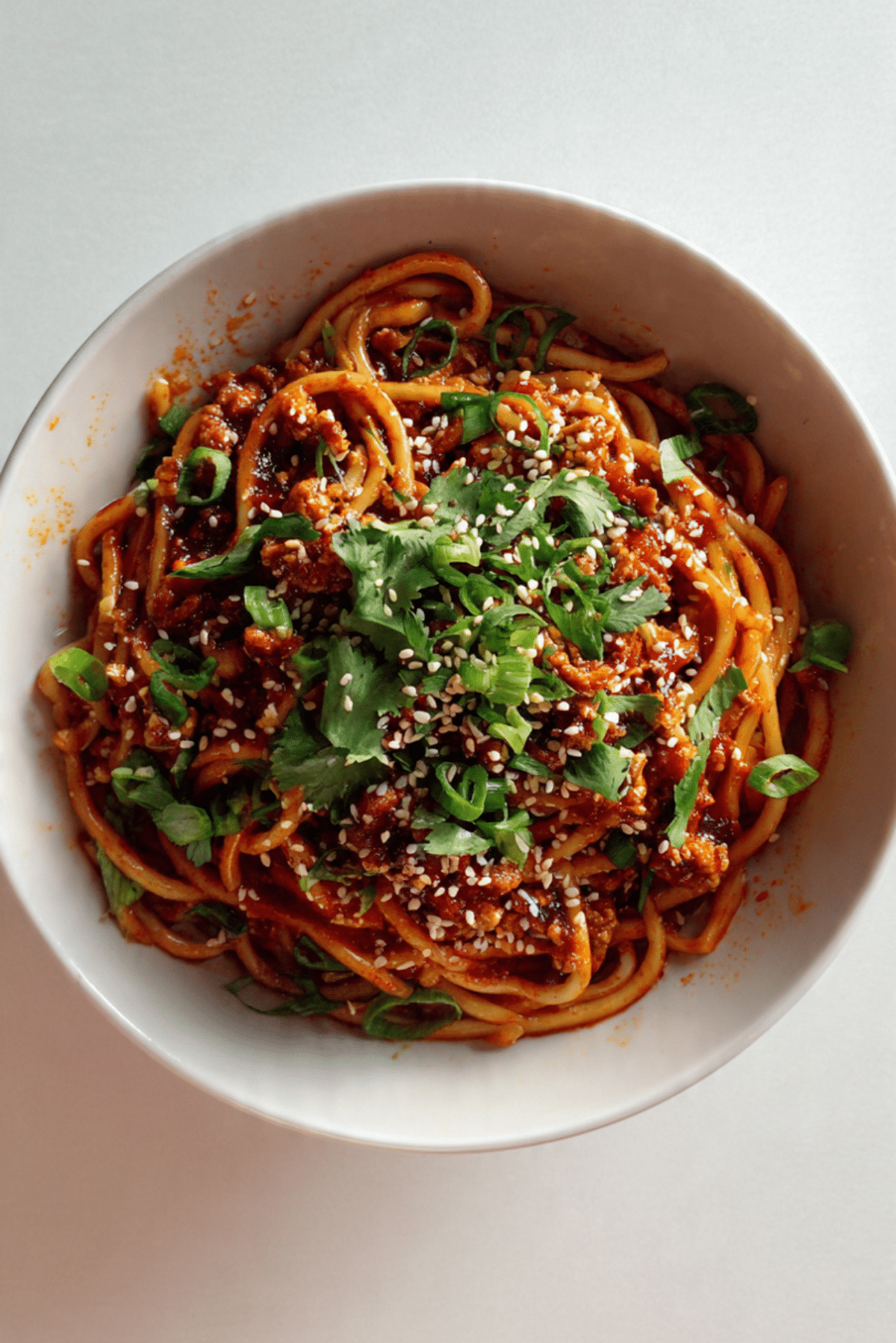 Saucy Gochujang Noodles with Chicken