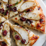 Pear Brie Cranberry Flatbread w Thyme
