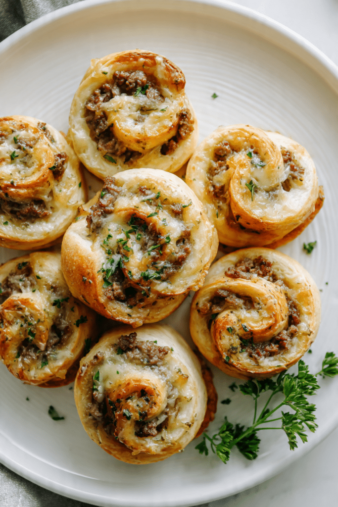 Garlic Butter Cheeseburger Rollups