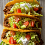 Crispy Cheese Beef Tacos