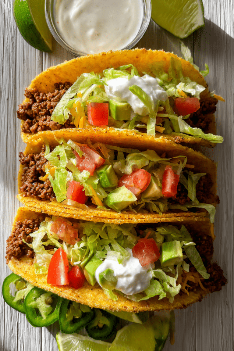 Crispy Cheese Beef Tacos