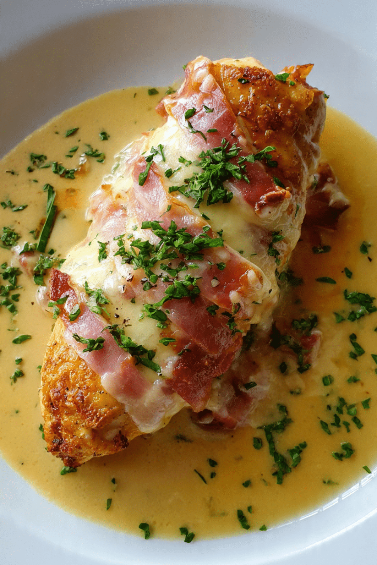 Cheese & Ham Stuffed Chicken