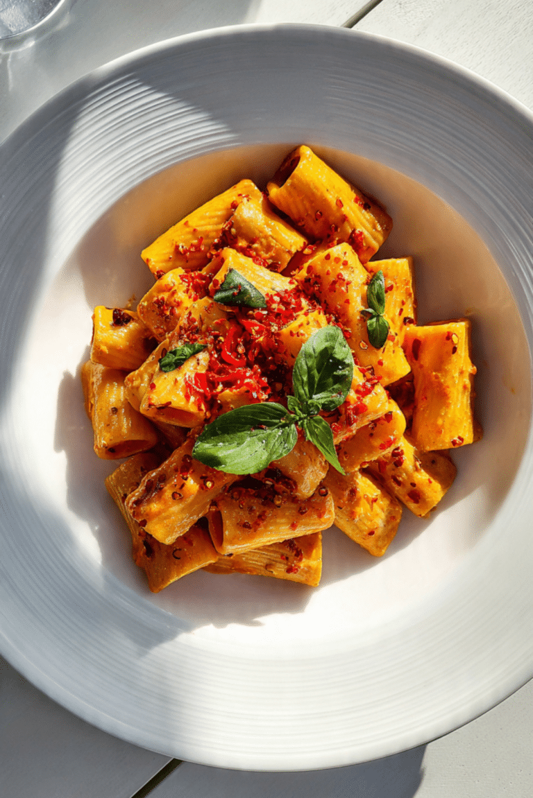 Spicy Burrata Rigatoni