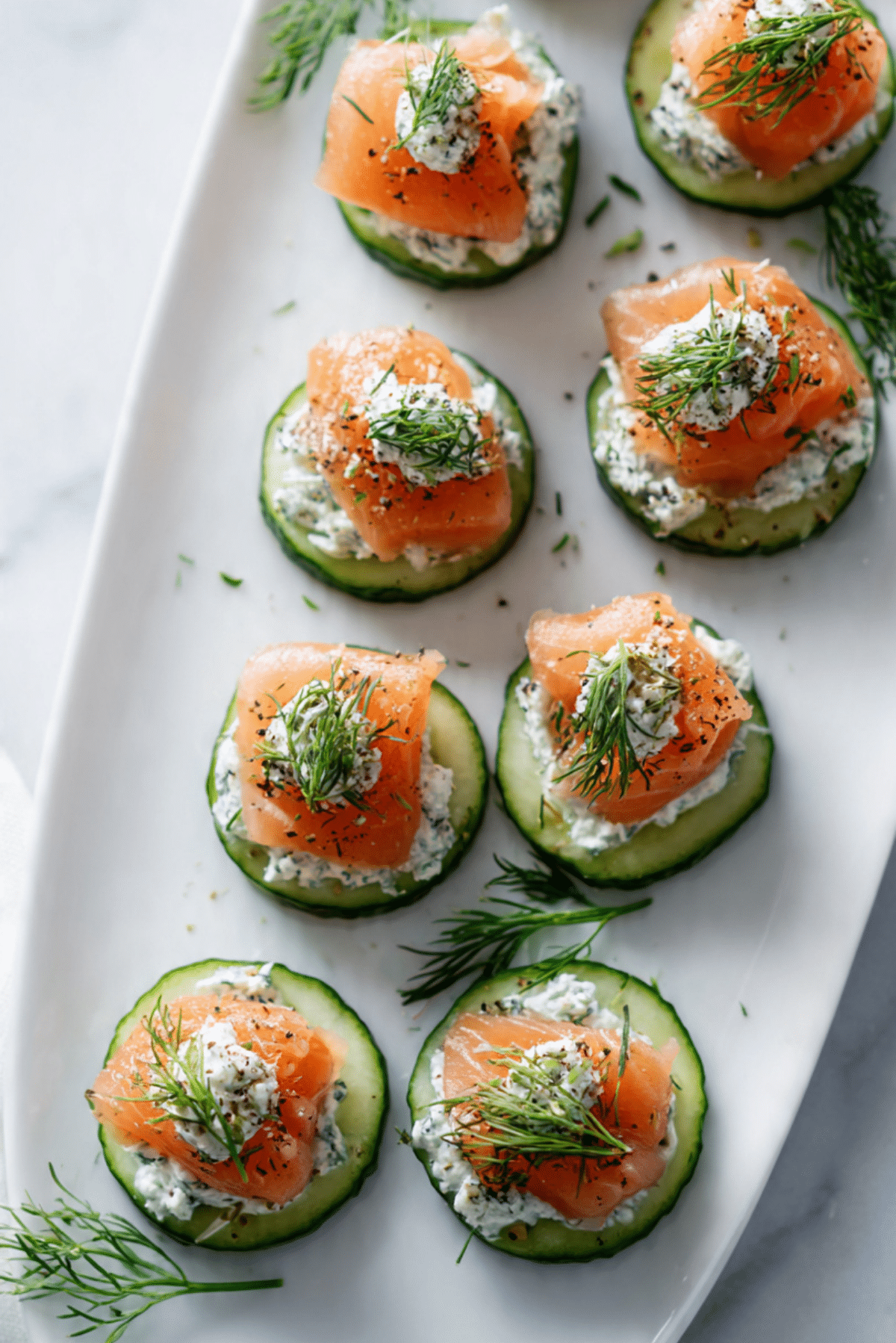 Smoked Salmon Cucumber Appetizers