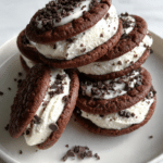 Brownie Cookie Sandwiches with Marshmallow Cream