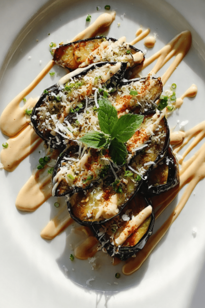 Roasted Eggplant with Miso Tahini