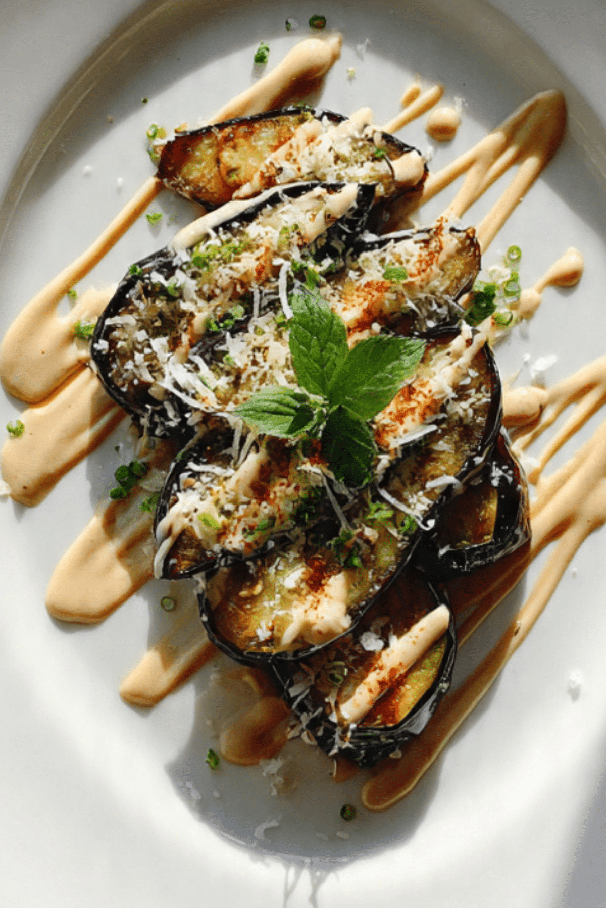 Roasted Eggplant with Miso Tahini
