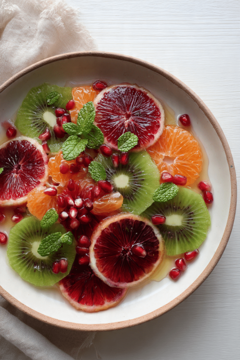 Winter Fruit Salad with Blood Orange & Honey