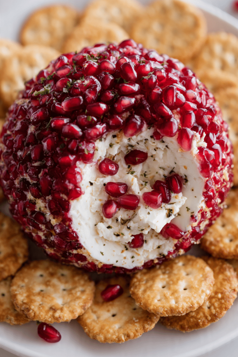 Pomegranate White Cheddar Cheese Ball