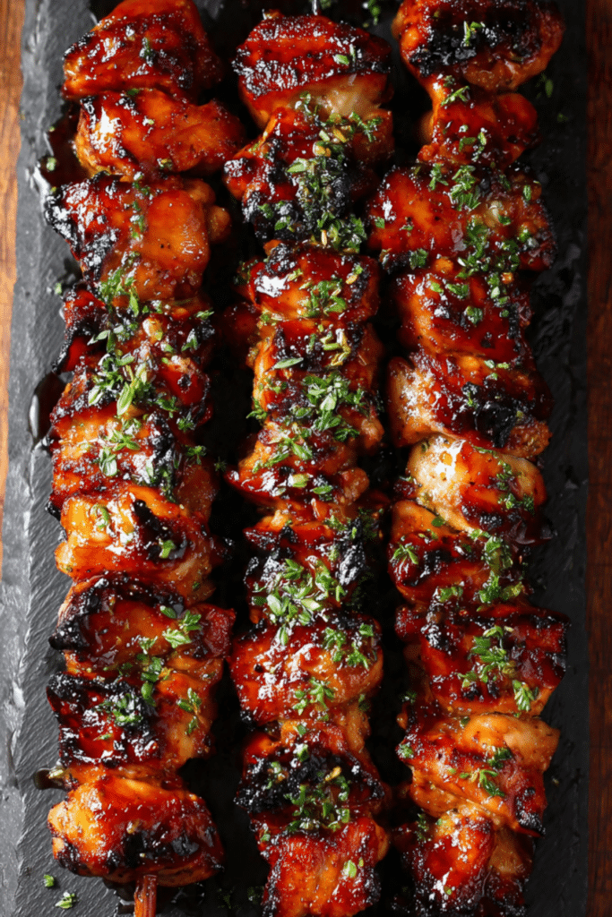 Hot Honey Chicken Kebabs