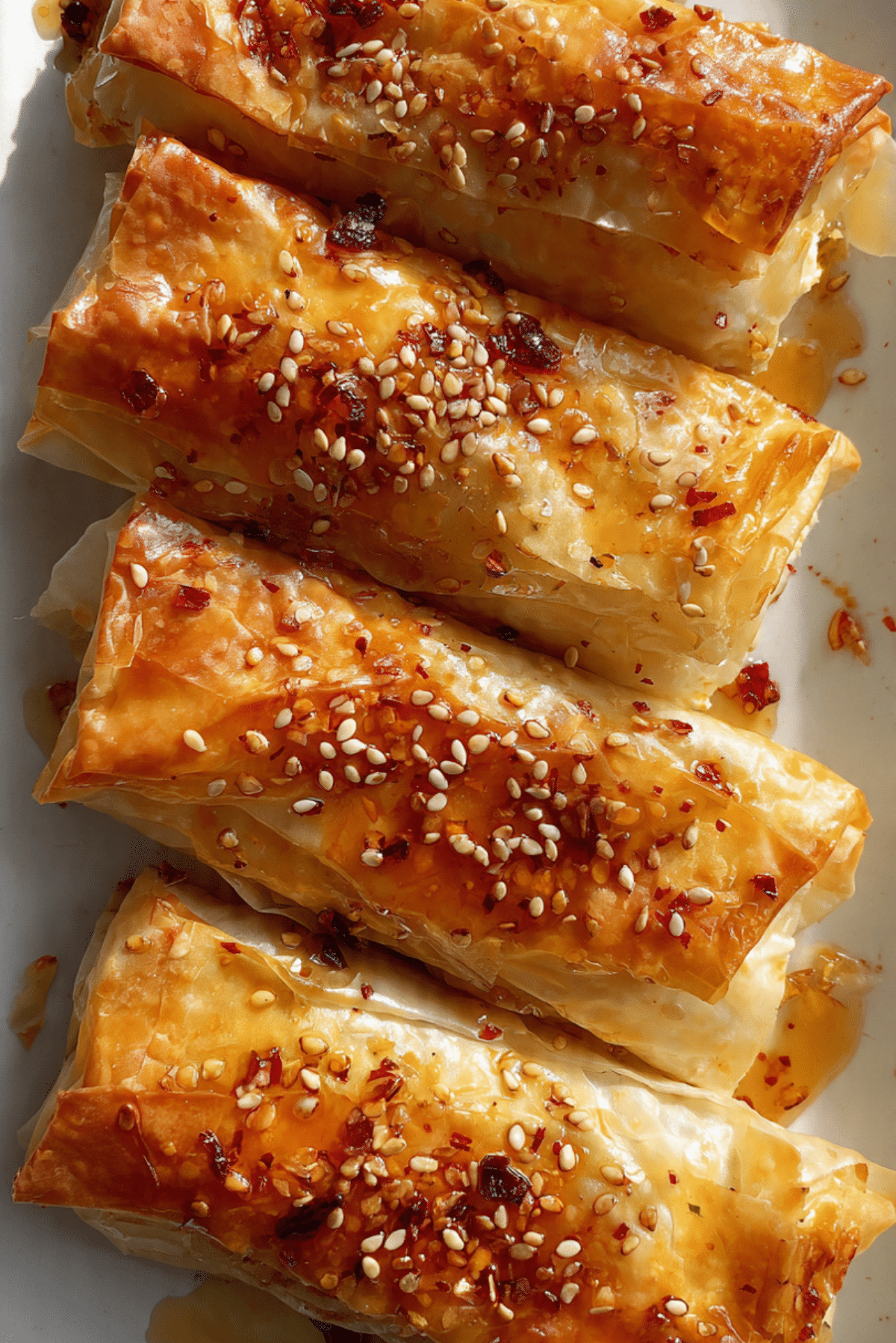 Baked Feta Phyllo Cups with Hot Honey