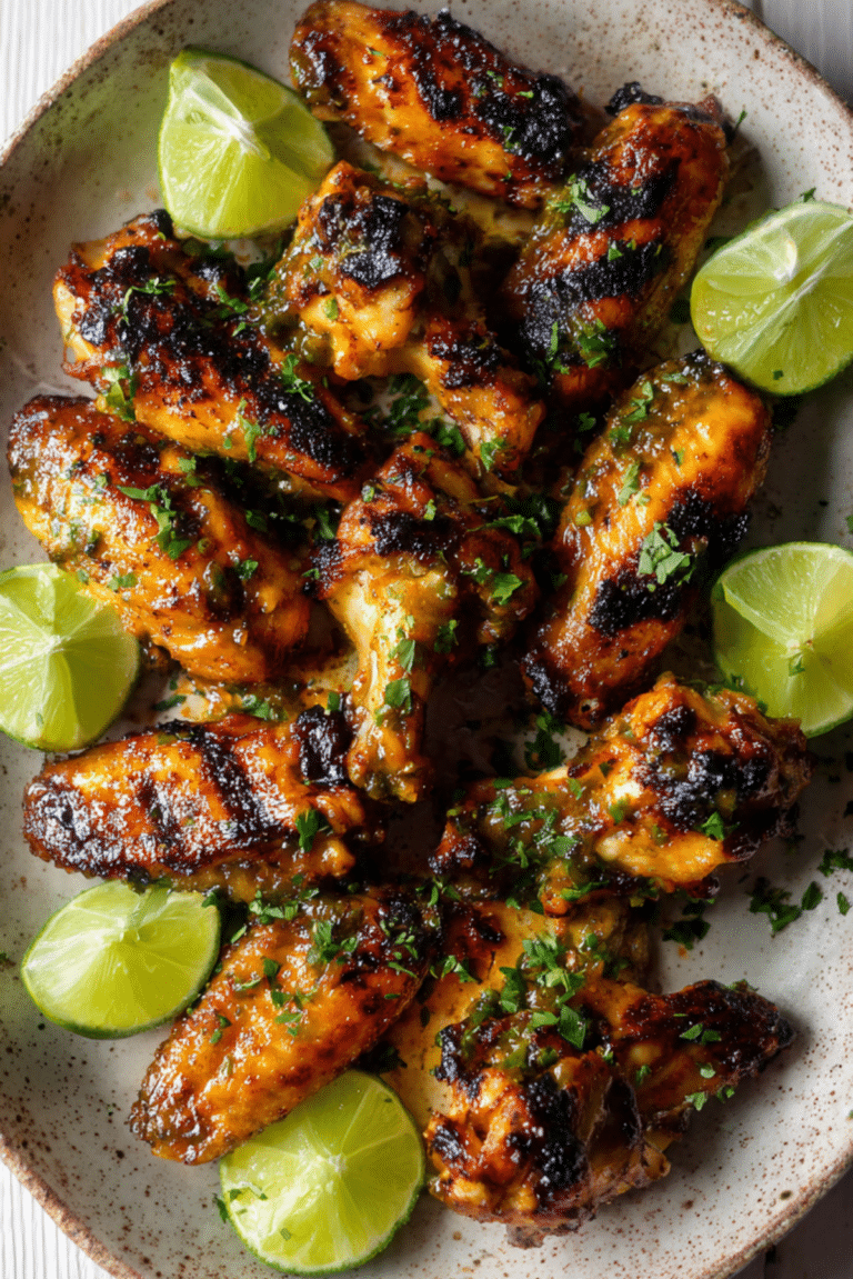 Hatch Chile Grilled Chicken Wings