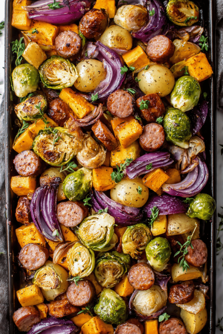 Autumn Sheet Pan Sausage & Veggies