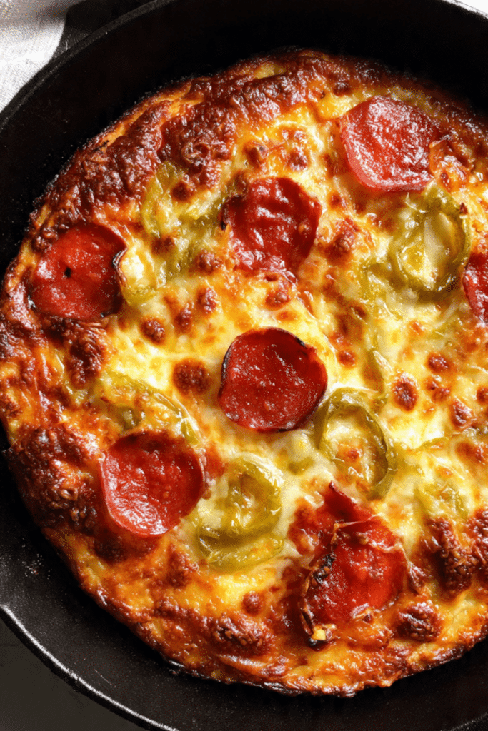 Pepperoni and Pickled Pepper Pan Pizza