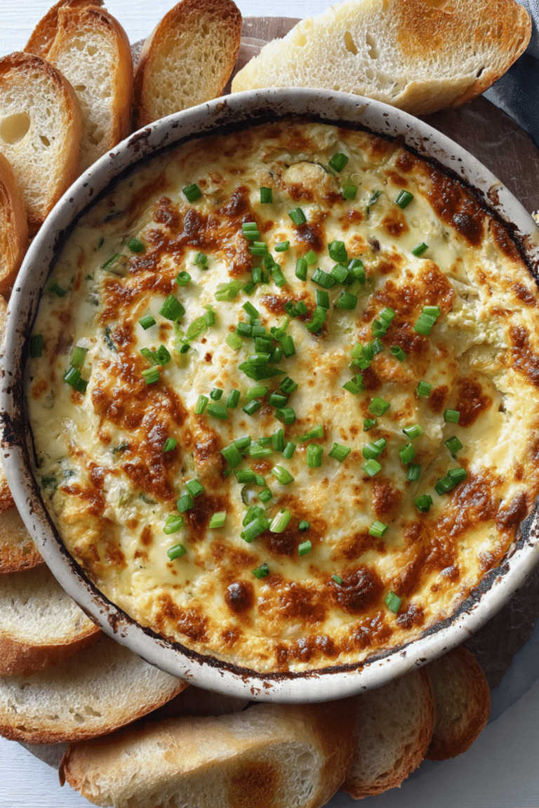 Creamy Baked Double Cheese and Onion Dip
