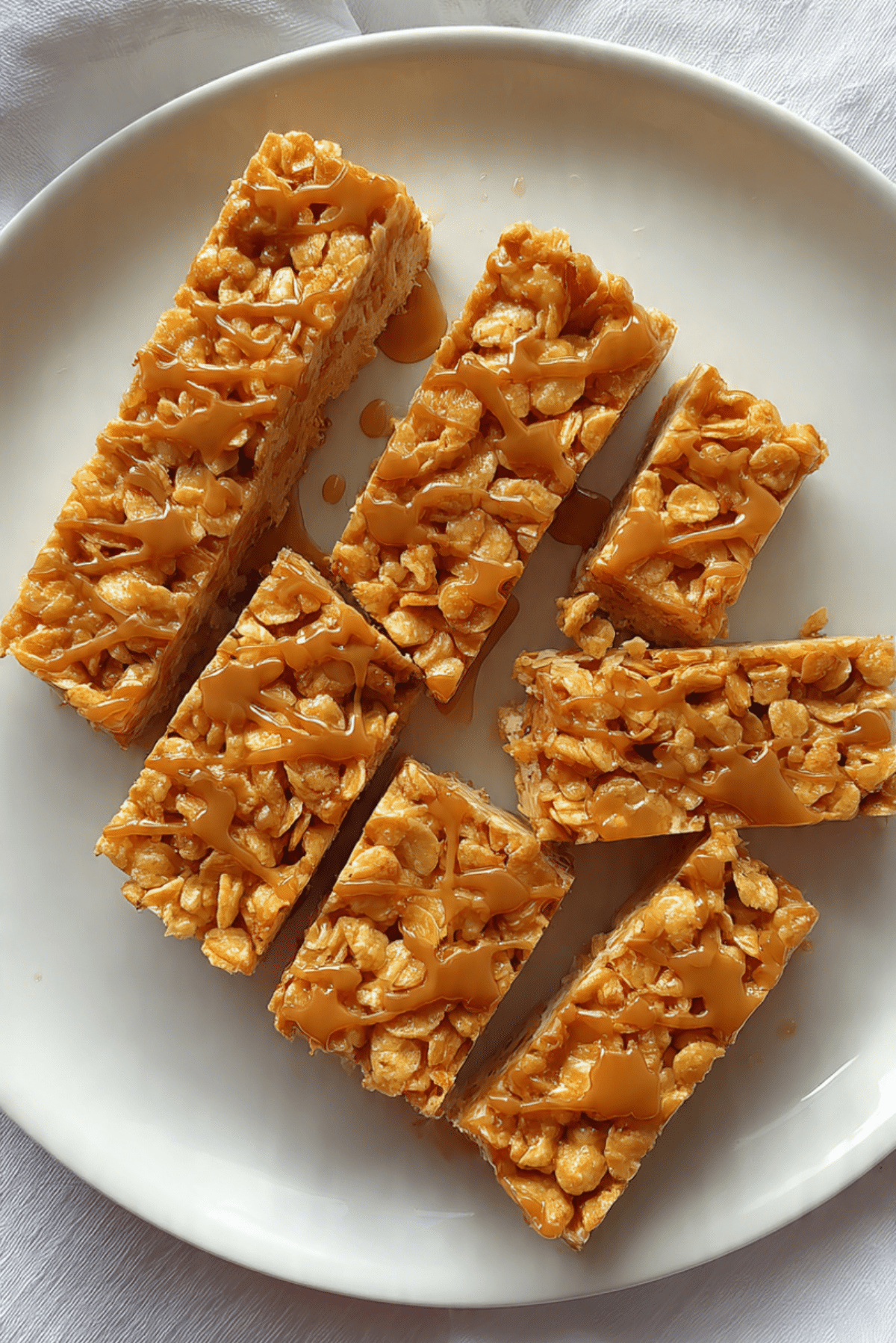 Peanut Butter Cornflake Bars with Honey Drizzle