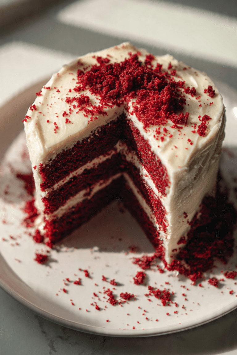 Southern Style Red Velvet Cake With Cream Cheese Frosting
