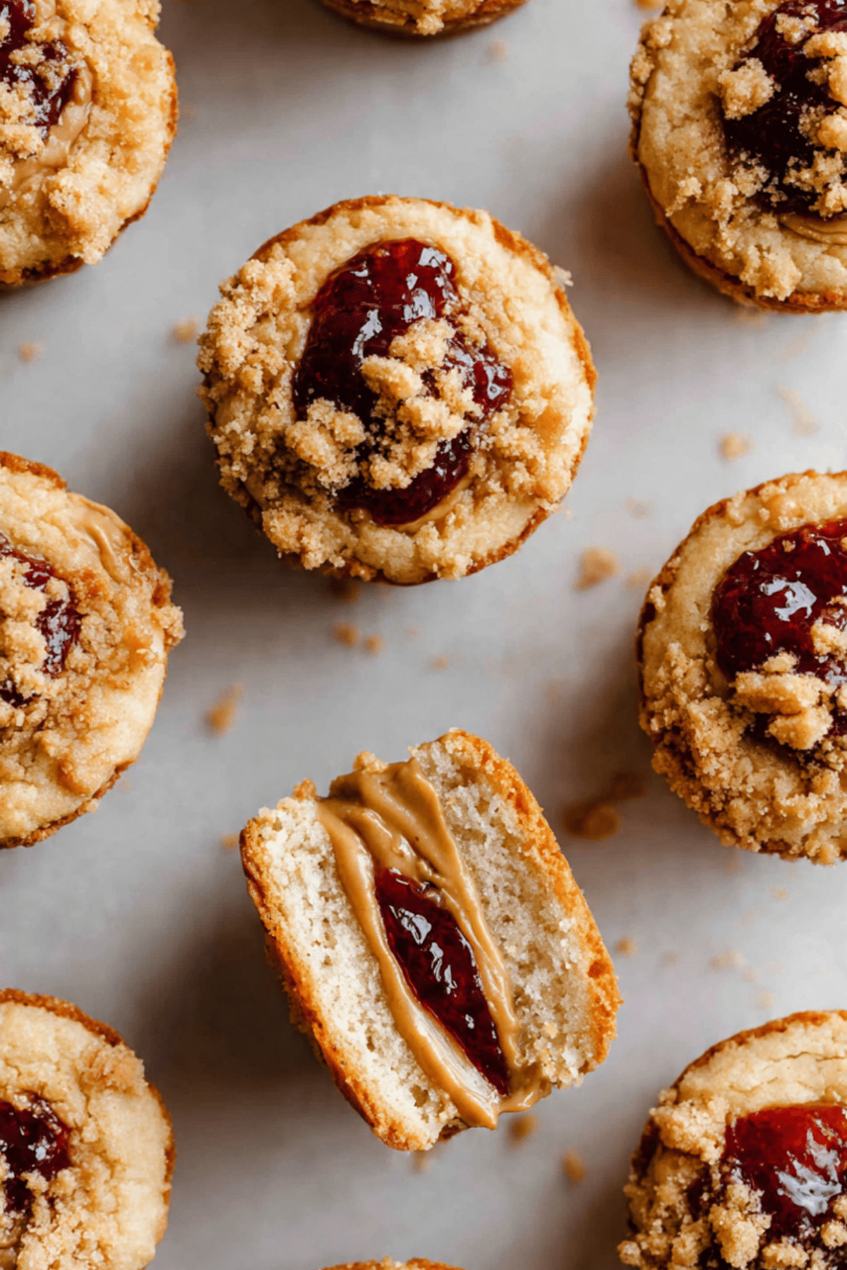 PB&J Mini Muffin Sandwiches