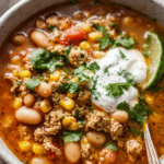 Christmas Eve Turkey Chili with White Beans & Corn