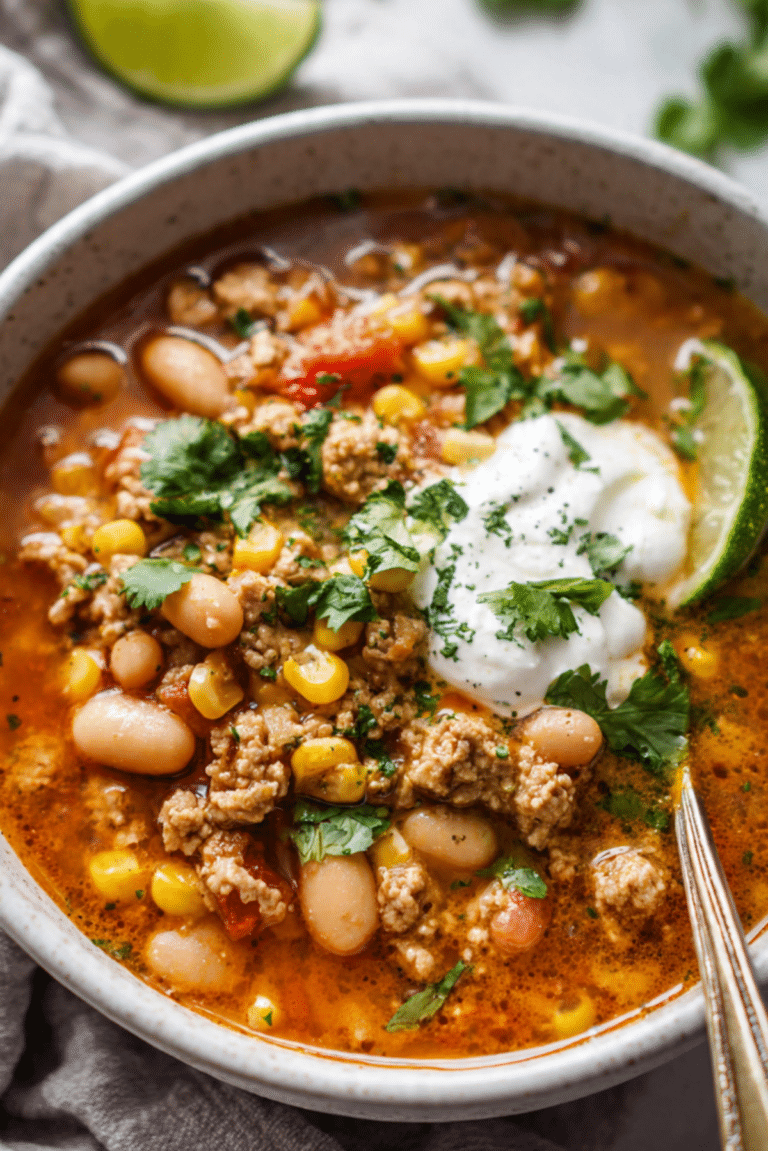 Christmas Eve Turkey Chili with White Beans & Corn