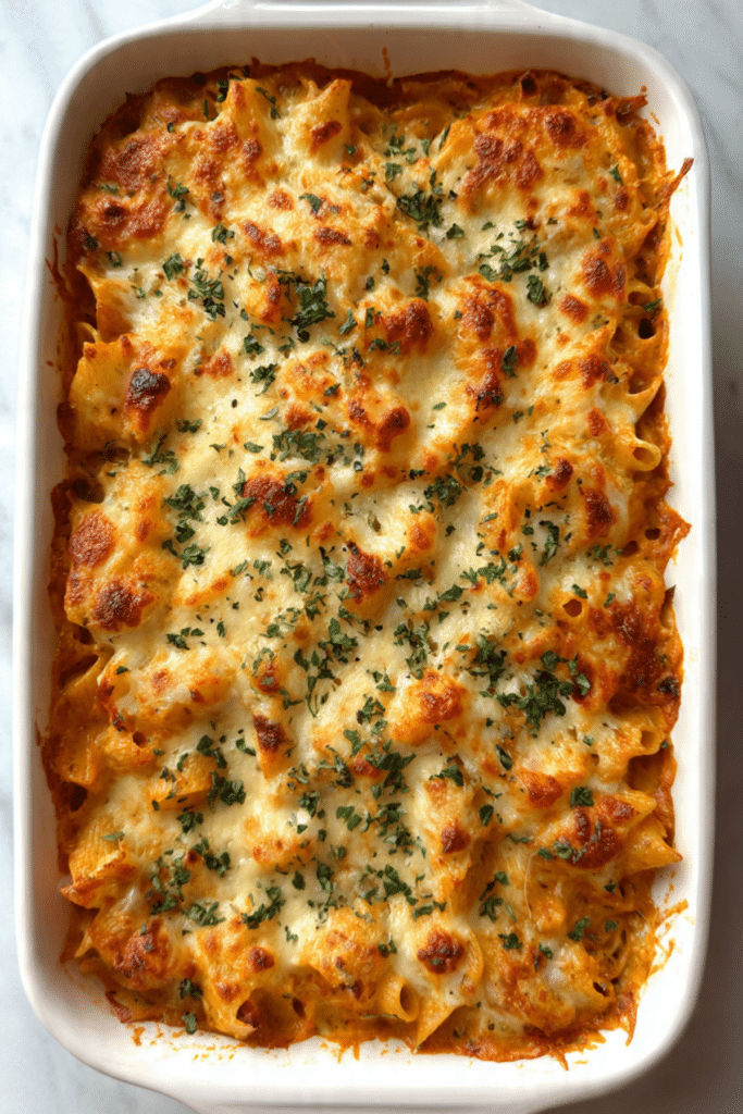 Pasta Bake with Pumpkin Tomato Sauce