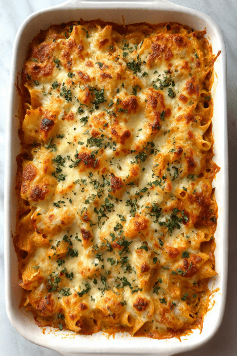Pasta Bake with Pumpkin Tomato Sauce