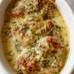 Baked Caesar Chicken with Creamy Parmesan Sauce Recipe