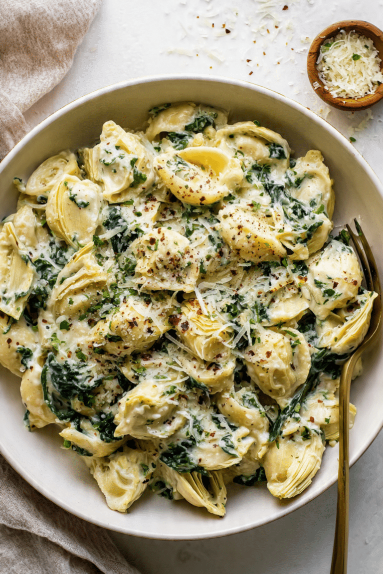 One-Pot Spinach and Artichoke Pasta