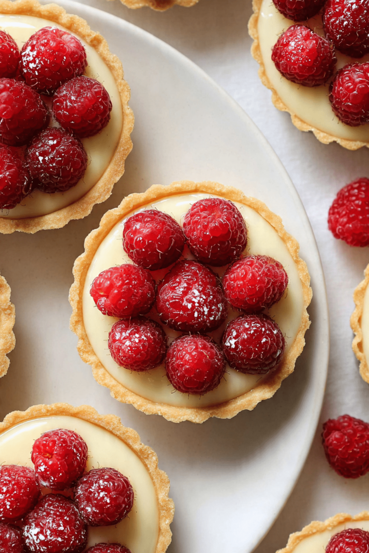 Raspberry White Chocolate Tartlets