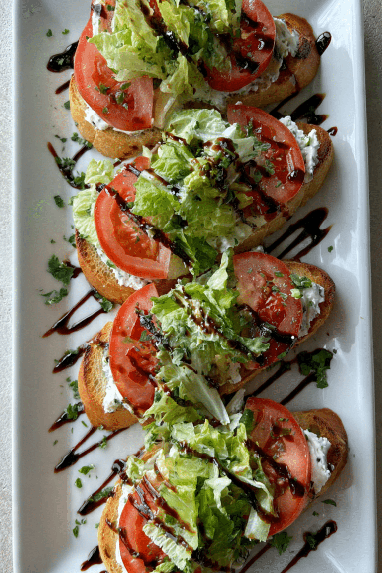 BLT Bruschetta with Goat Cheese Mayo