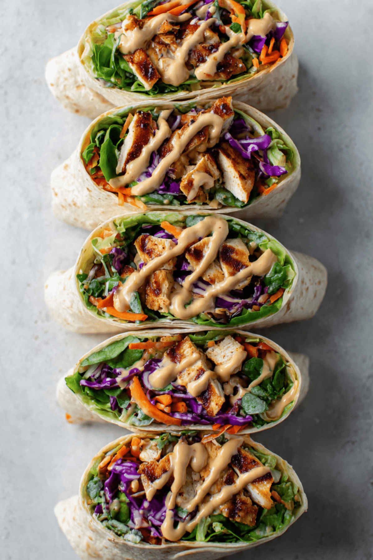 Thai Peanut Chicken Wraps