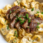 Cracked Garlic Steak Tortellini in Creamhouse Sauce Bliss